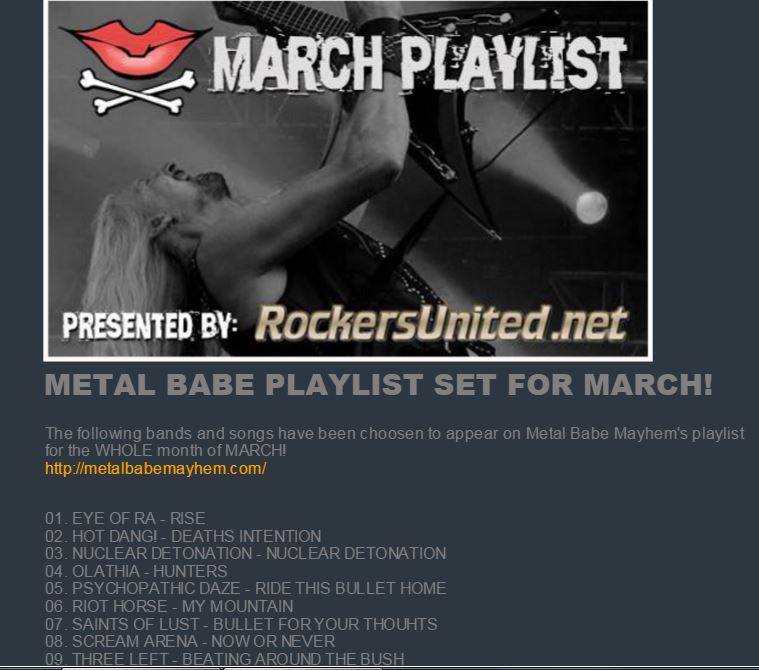 metal babe mayhem playlist